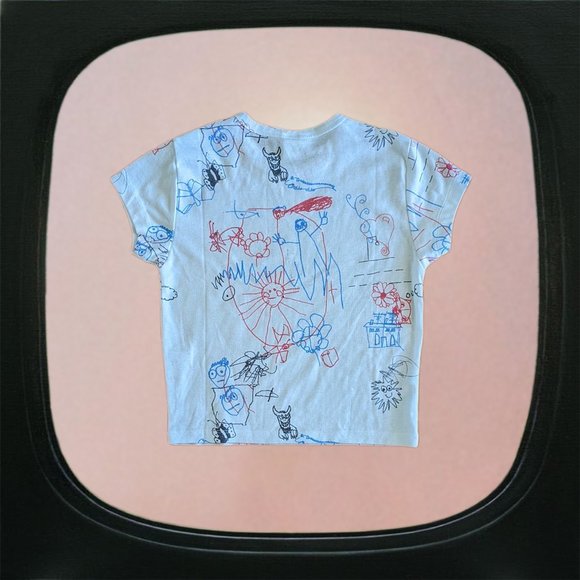uo cropped doodle baby tee - Picture 2 of 2